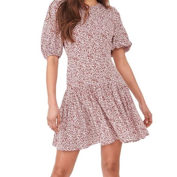 Free People Red and White Mini Dress - Picture 1 of 10